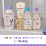 Aveeno Baby Mommy & Me Daily Bathtime Gift Set including Baby Wash & Shampoo, Calming Baby Bath & Wash, Baby Moisturizing Lotion & Stress Relief Body Wash for Mom, Soap-Free, 4 items - Image 8